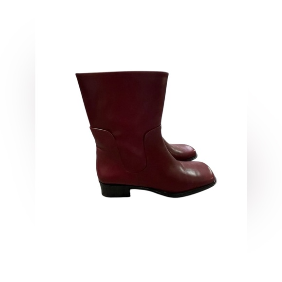 Vero Cuoio Nickels Italy Leather Square Toe Boots | Burgandy | Size: 7.5 - Picture 6 of 13